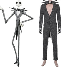 Laden Sie das Bild in den Galerie-Viewer, Der Albtraum vor Weihnachten The Nightmare Before Christmas Jack Skellington Kostüm Cosplay Kostüm Weihnachtskleid