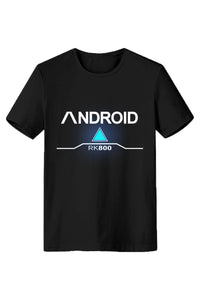Detroit: Become Human Connor RK800 T-Shirt Tee Kurzarm Top Schwarz