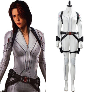 Film Black Widow Suit Jumpsuit Cosplay Kostüm Weiß Version
