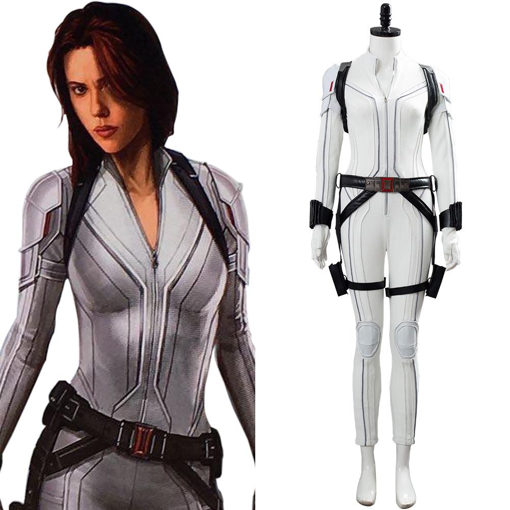 Film Black Widow Suit Jumpsuit Cosplay Kostüm Weiß Version