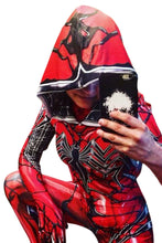 Laden Sie das Bild in den Galerie-Viewer, Gwen Spider Dye Gwen Stacy Red Venom Gwen Carnage Symbiote Spiderman Cosplay Kostüm