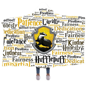 Harry Potter Gryffindor HUFFLEPUFF Flausch Decke Hogwarts Wappen 150*200CM schwarz gelb