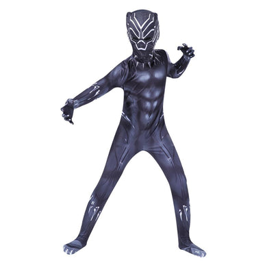 Kinder Kostüm Black Panther Cosplay Kostüm Jumpsuit für Kinder