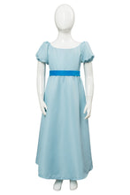 Laden Sie das Bild in den Galerie-Viewer, Nimmerland Peter Pan Wendy Darling Kleid Cosplay Kostüm Blau für Kinder