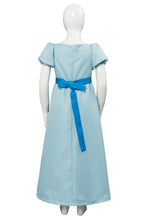 Laden Sie das Bild in den Galerie-Viewer, Nimmerland Peter Pan Wendy Darling Kleid Cosplay Kostüm Blau für Kinder