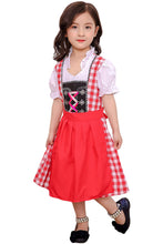 Laden Sie das Bild in den Galerie-Viewer, Oktoberfest Dirndl Damen Trachtenkleid Cosplay Kostüm für Kinder