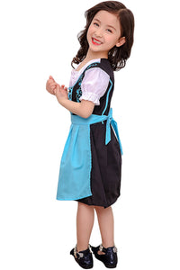 Oktoberfest Dirndl Damen Trachtenkleid Cosplay Kostüm für Kinder
