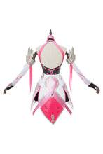 Laden Sie das Bild in den Galerie-Viewer, Overwatch Mercy Angela Ziegler Cosplay Kostüm Rosa Kleid