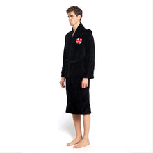 Laden Sie das Bild in den Galerie-Viewer, Resident Evil Umbrella Corporation Robe Bathrobe Bademantel Schwarz für Erwachsene Herren Männer Kostüm Gr. M/L