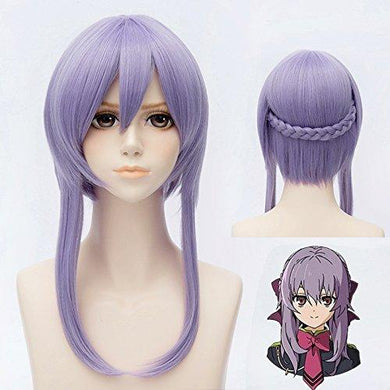 Seraph of the End Shinoa Hīrag Braid Cosplay Perücke Lila
