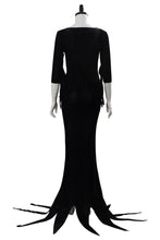 Laden Sie das Bild in den Galerie-Viewer, The Addams Family Die Addams Family Morticia Addams Cosplay Kostüm Kleid Schwarz