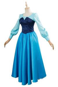 The Little Mermaid Arielle die Meerjungfrau Kleid Cosplay Kostüm Blau Kleid