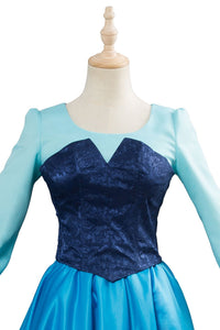 The Little Mermaid Arielle die Meerjungfrau Kleid Cosplay Kostüm Blau Kleid
