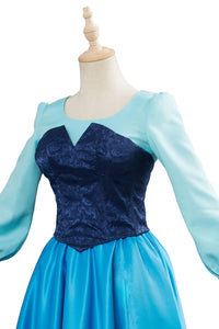 The Little Mermaid Arielle die Meerjungfrau Kleid Cosplay Kostüm Blau Kleid