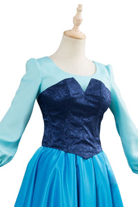 The Little Mermaid Arielle die Meerjungfrau Kleid Cosplay Kostüm Blau Kleid