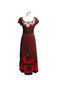 Titanic Rose Kleid Victorian Cosplay Kostüm Rot