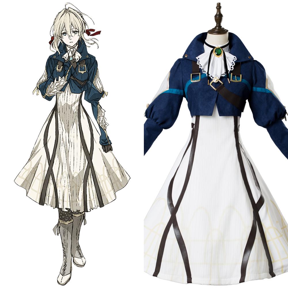 Violet Evergarden Vaioretto Evagaden Violet Kleid Cosplay Kostüm