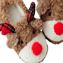Laden Sie das Bild in den Galerie-Viewer, Weihnachten Winter Hausschuhe Memory Foam Plüsch Warm Gefüttert Pantoffel Fleece-Futter Slipper Kuschelig Indoor