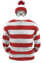 Laden Sie das Bild in den Galerie-Viewer, Where&#39;s Waldo Waldo Waldo &amp; Friends Wo ist Walter? T-shirt Tee Langarm Cosplay Kostüm