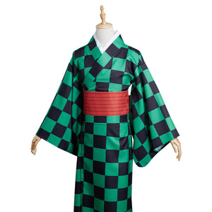 Demon Slayer Kamado Tanjirou Cosplay Kostüm Outfits Halloween Karneval Kimono