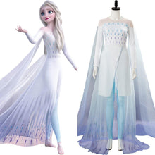 Laden Sie das Bild in den Galerie-Viewer, Ahtohallan Königin Elsa Kostüm Elsa Frozen 2 Die Eiskönigin 2 Schneeflocke Cosplay Kleid