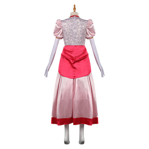 Prinzessin Peach Kleid The Super Mario Bros. Movie Cosplay Kostüm Halloween Karneval Kostüm