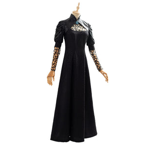 Yennefer The Witcher Yennefer Kleid Cosplay Kosüm Schwarz