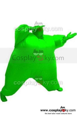 Erwachsene Fatsuit Inflatable Kostuem Jumpsuit Gruen