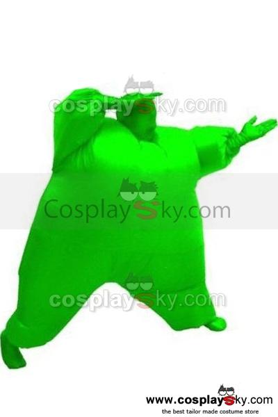 Erwachsene Fatsuit Inflatable Kostuem Jumpsuit Gruen