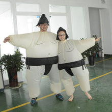 Laden Sie das Bild in den Galerie-Viewer, Fatsuit Aufblasbar Kostüm Fettkostüm Erwachsen Karneval Halloween Party Sumo Sumou Wrestler Kostüme