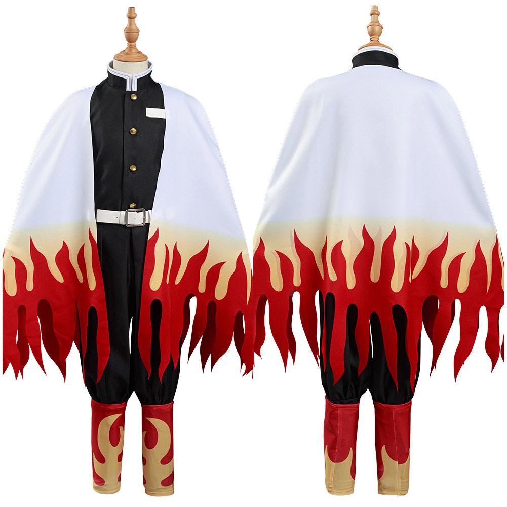 Demon Slayer Kimetsu no Yaiba Rengoku Kyoujurou Kinder Cosplay Kostüm Halloween Karneval Kostüm