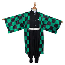 Laden Sie das Bild in den Galerie-Viewer, Kimetsu no Yaiba Kamado Demon Slyer Tanjirou Kinder Kimono Cosplay Halloween Karneval Outfits