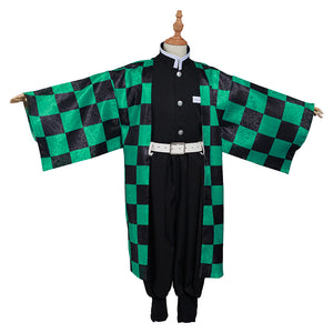 Kimetsu no Yaiba Kamado Demon Slyer Tanjirou Kinder Kimono Cosplay Halloween Karneval Outfits