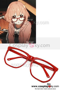 Beyond the Boundary Mirai Kuriyama Rote Brillefassung Cosplay Zubehörteil