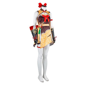 Genshin Impact Xiangling Kostüme Cosplay Halloween Karneval Outfits