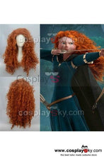 Laden Sie das Bild in den Galerie-Viewer, Brave Merida – Legende der Highlands Merida Orange Lockige Perücke Cosplay Wärmeformbeständig