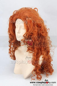 Brave Merida – Legende der Highlands Merida Orange Lockige Perücke Cosplay Wärmeformbeständig