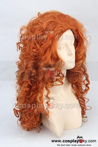 Brave Merida – Legende der Highlands Merida Orange Lockige Perücke Cosplay Wärmeformbeständig