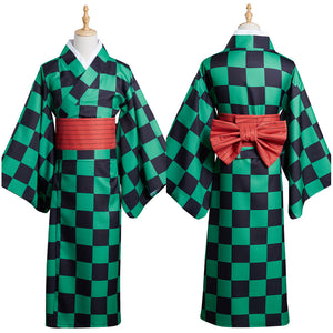 Demon Slayer Kamado Tanjirou Cosplay Kostüm Outfits Halloween Karneval Kimono