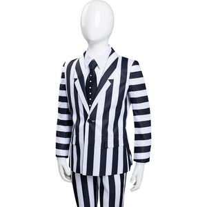 Kinder Beetlejuice Cosplay Kostüm Stripped Halloween Karneval Anzug