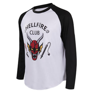 Stranger Things 4 (2022) Hellfire Club Langarm Top Halloween Karneval T-Shirt