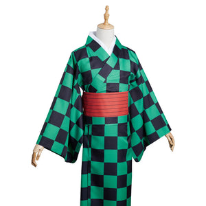 Demon Slayer Kamado Tanjirou Cosplay Kostüm Outfits Halloween Karneval Kimono