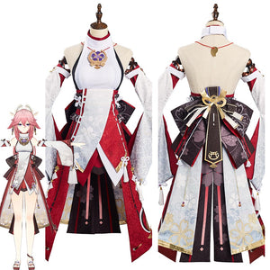 Genshin Impact - Yae Miko Cosplay Kostüm Halloween Karneval Outfits Stil B