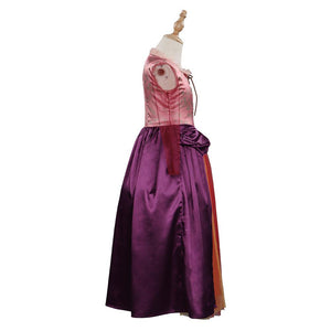 Kinder Sarah Sanderson Hocus Pocus Cosplay Mädchen Halloween Karneval Kleid