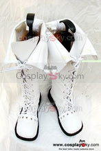 Laden Sie das Bild in den Galerie-Viewer, Klassischen Weiß Stiefel Schuhe Can be flipped Maßgeschneiderte