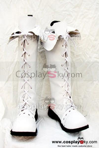 Klassischen Weiß Stiefel Schuhe Can be flipped Maßgeschneiderte