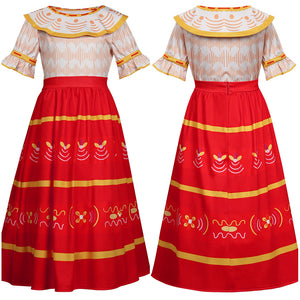 Encanto Dolores Madrigal Outfits Cosplay Kostüm Halloween Karneval Kleid