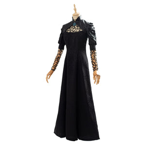 Yennefer The Witcher Yennefer Kleid Cosplay Kosüm Schwarz