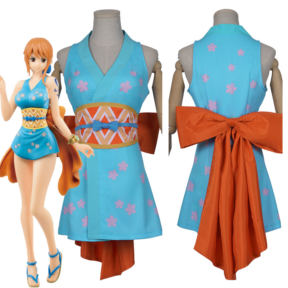 Nami Kostüm Wano Country One Piece Wa no Kuni Nami Cosplay Halloween Karneval Kostüm