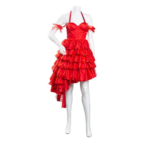 Suicide Squad 2 Harley Quinn rot Kleid Cosplay Kostüm Halloween Karneval Kleid